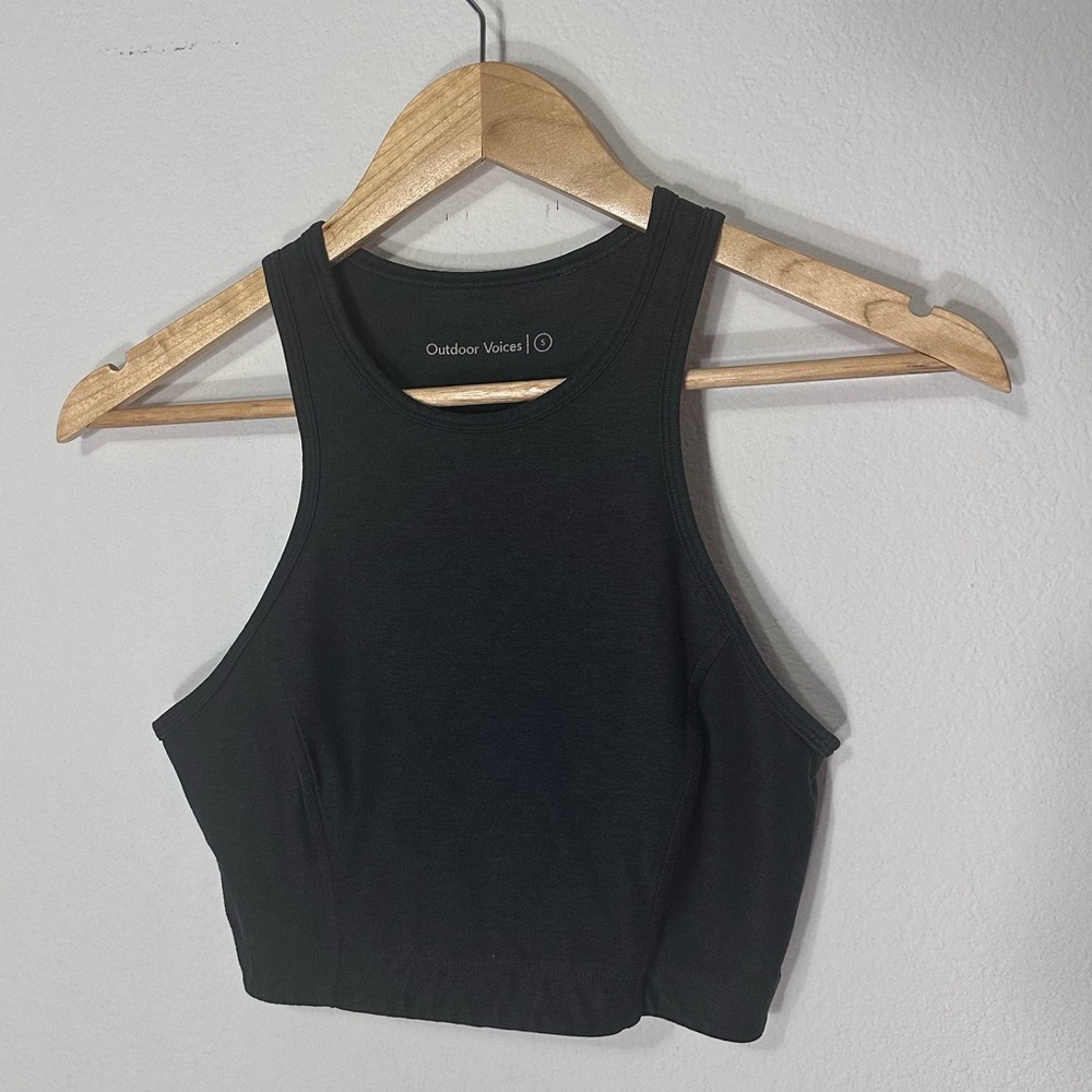 Outdoor Voices Athena Black Sports Bra